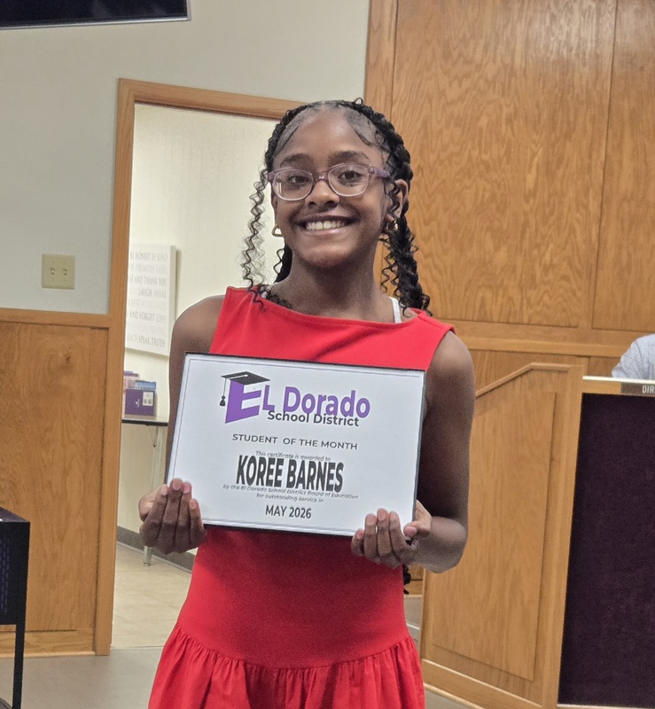 yocum elementary student of month - koree barnes
