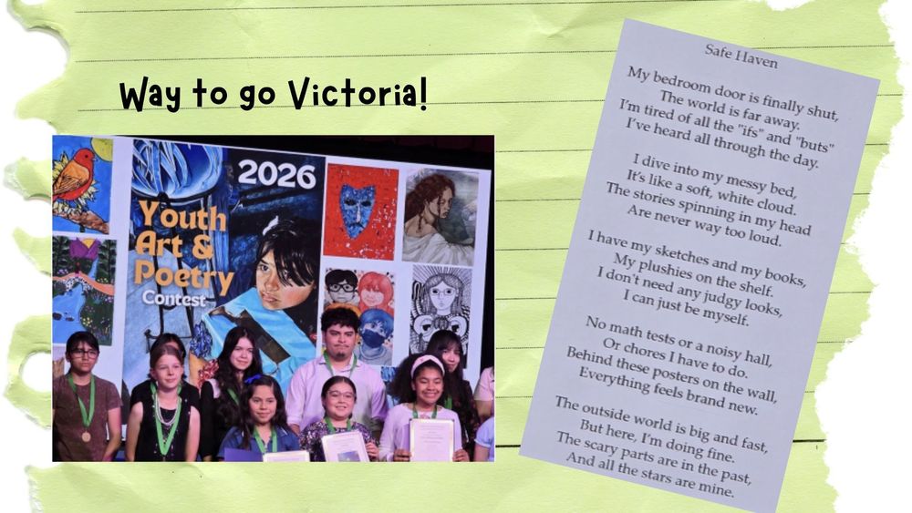 EP poetry winner from Canyon Hills