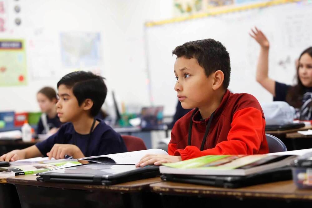 Students in a classroom