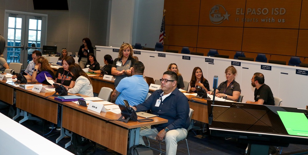 EPISD Staff during Right Here Right Now attendance telethon