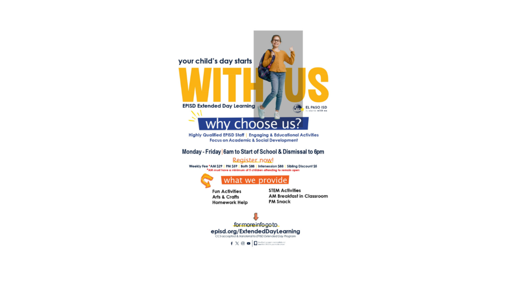 EPISD Extended Day Learning Flyer