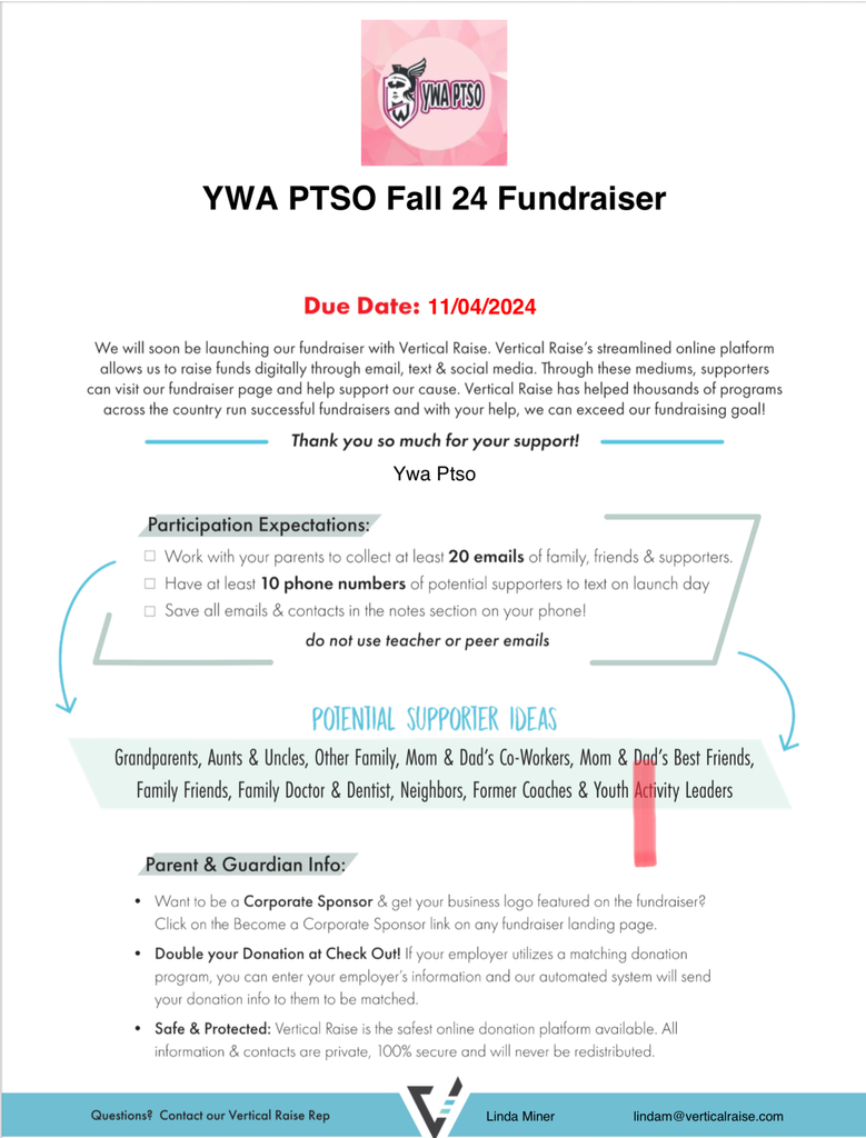 PTSO Fundraiser
