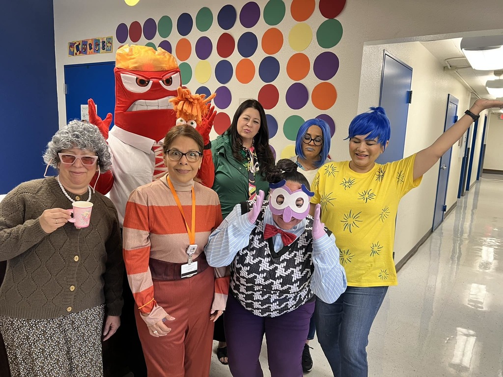 El Paso ISD staff dressed at Inside Out characters