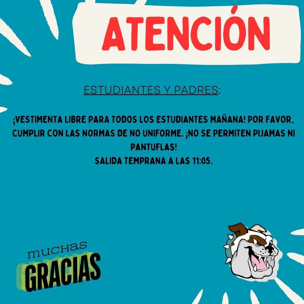 Vestimenta libre para todos los estudiantes manana