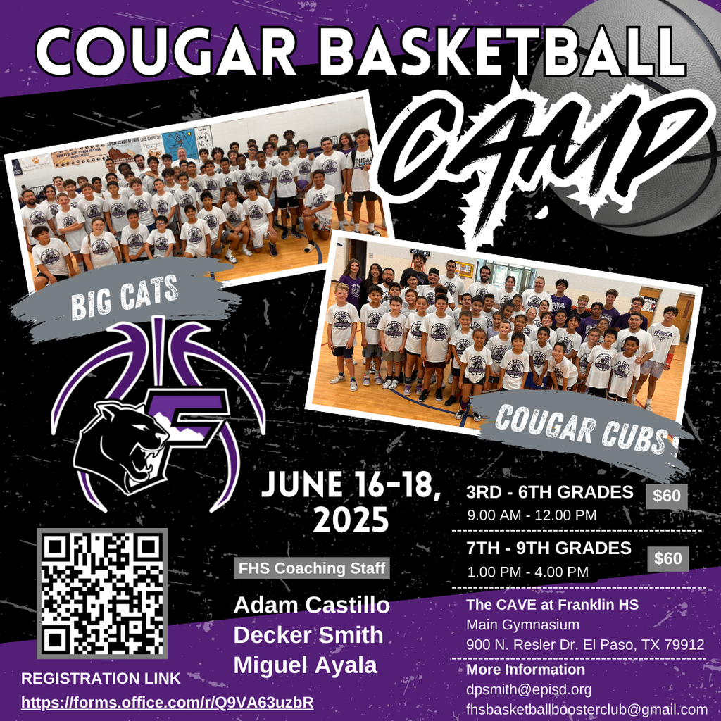 Cougar Basketball Camp flyer 