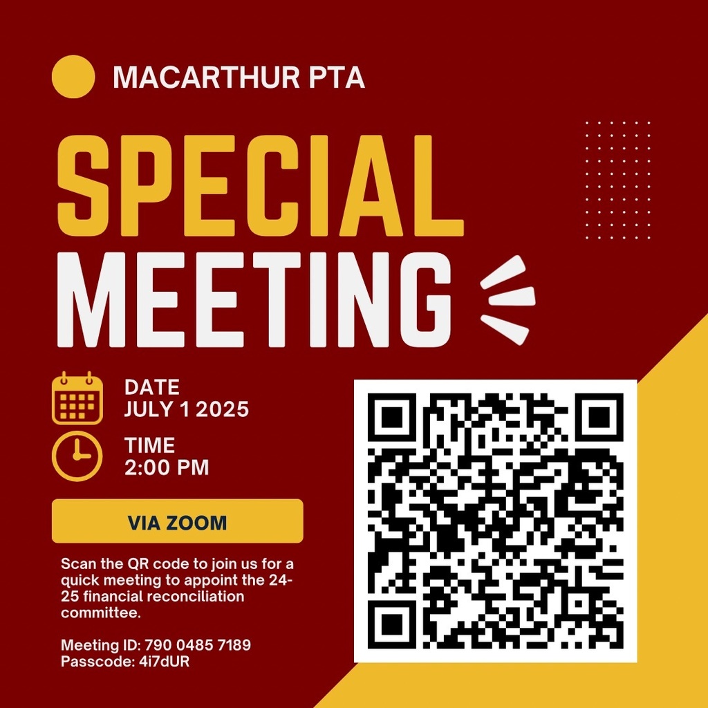 PTA Special Meeting