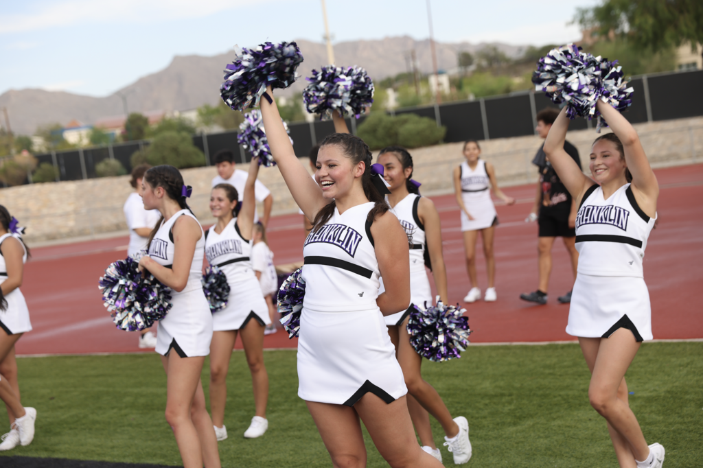 2024 Franklin High School Back to School Fiesta cheerleaders performing