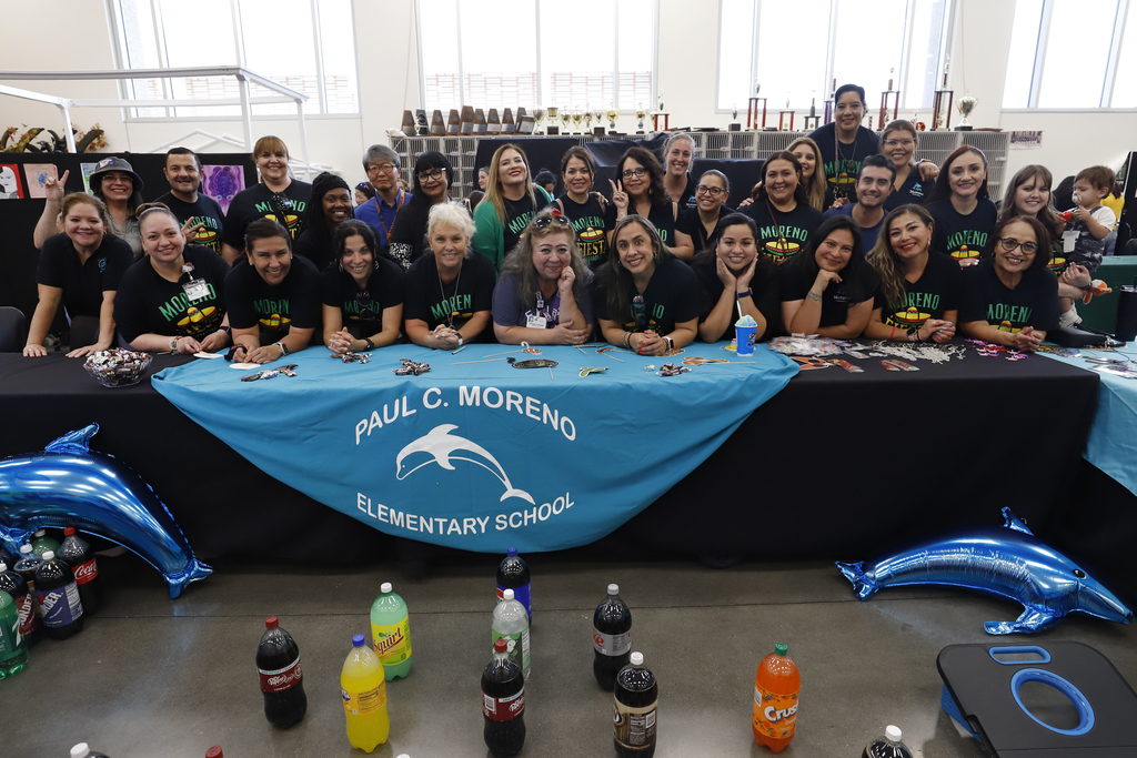 2024 El Paso High School Back to School Fiesta group photo of Moreno Elementary staff