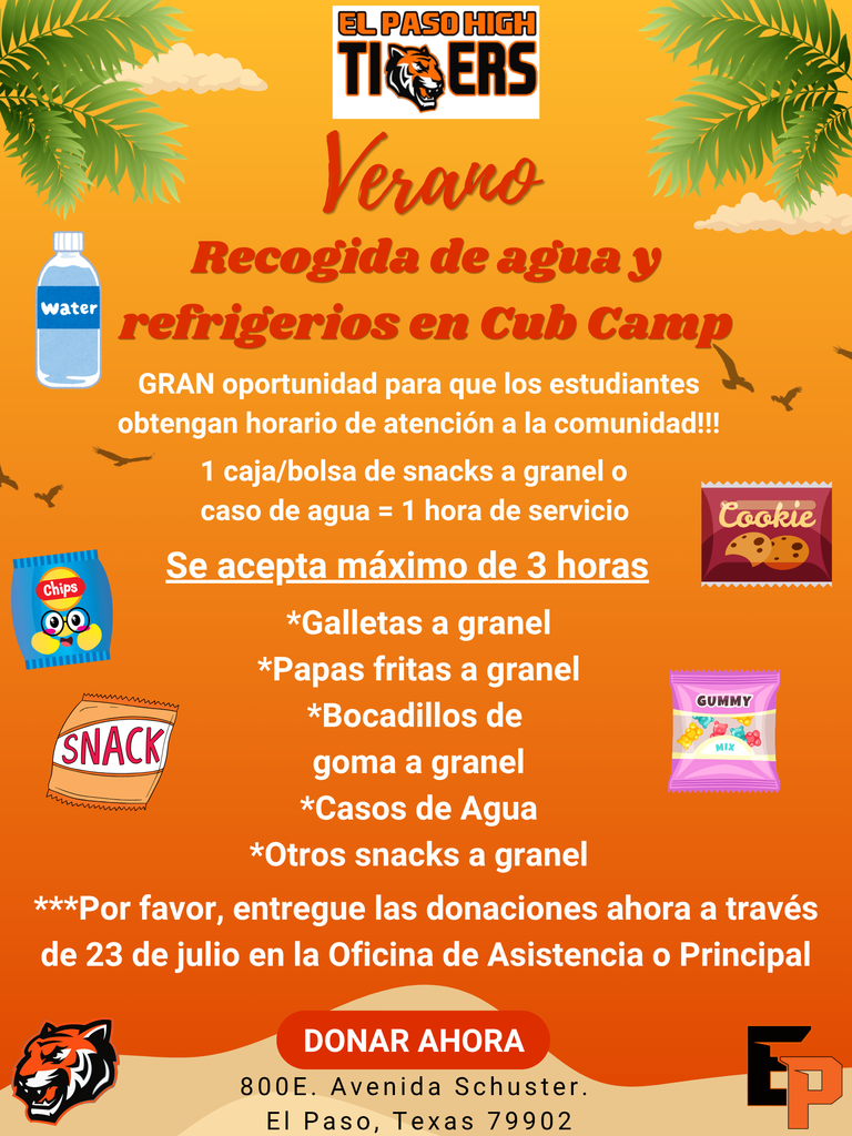 Cub Camp Donations-Spanish