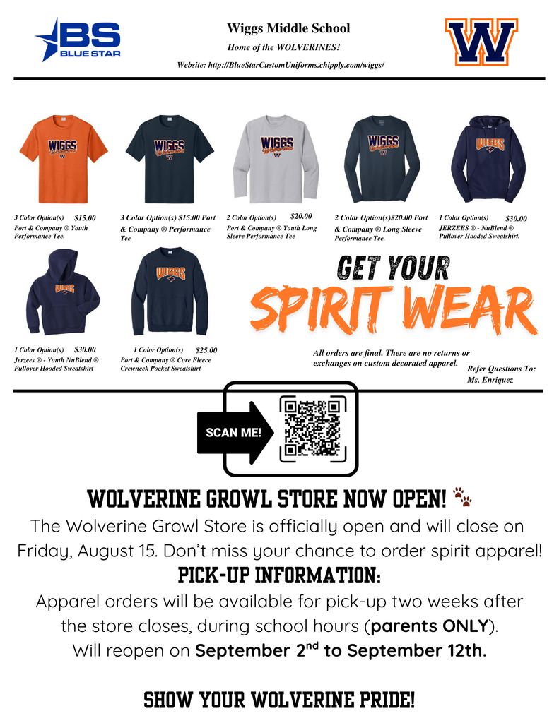 Spirit Wear 25-26