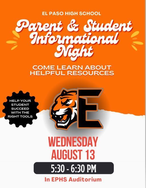 8-13-25 Parent & Student Informational Night-Eng