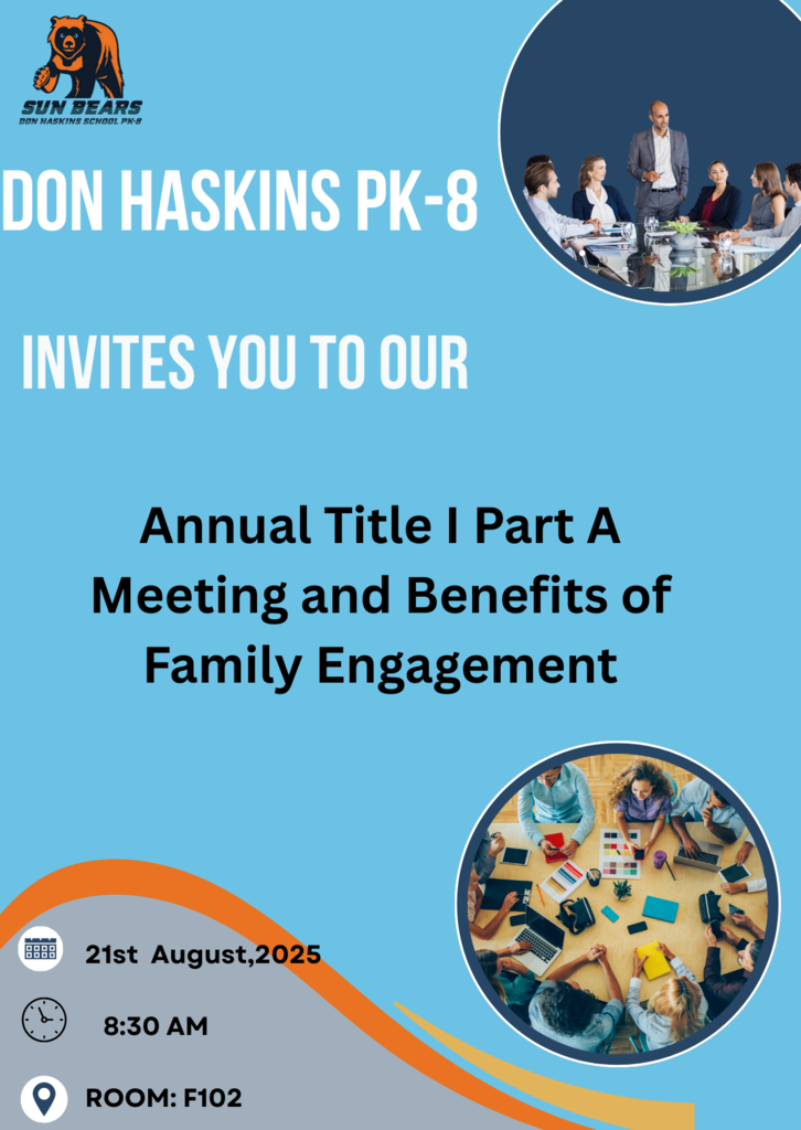 Annual Title I Part A Meeting AM Eng. Flyer