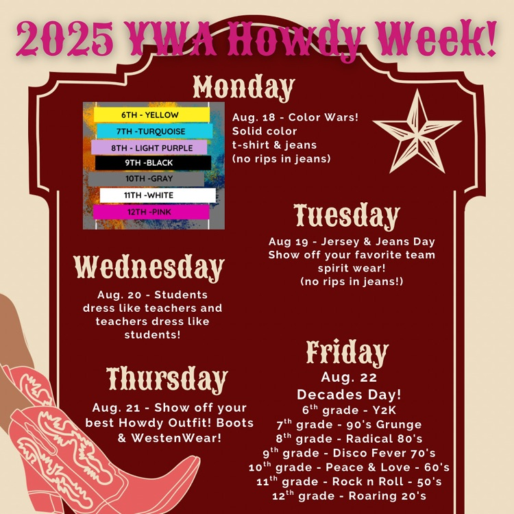 howdy week dress up days