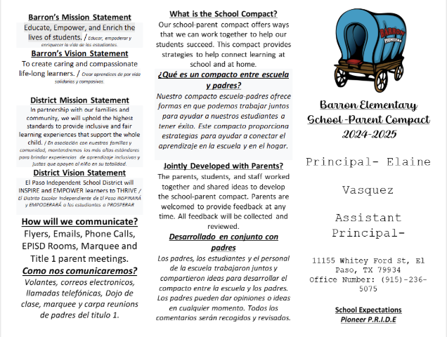 Barron Elementary School -Parent Compact 2024-2025