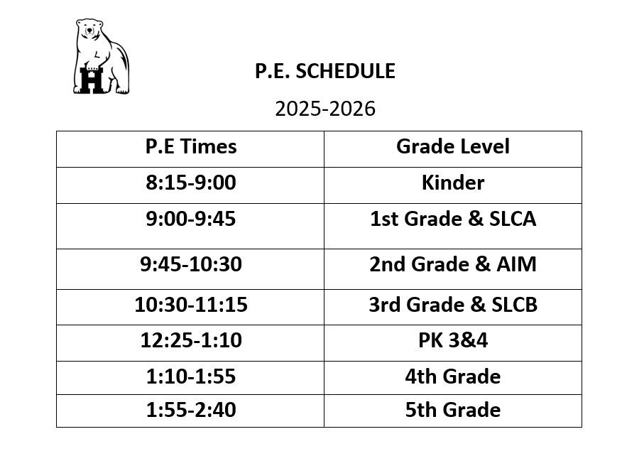 PE Schedule 