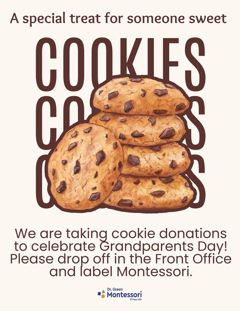 Grandparents Day Cookie Donation Flyer
