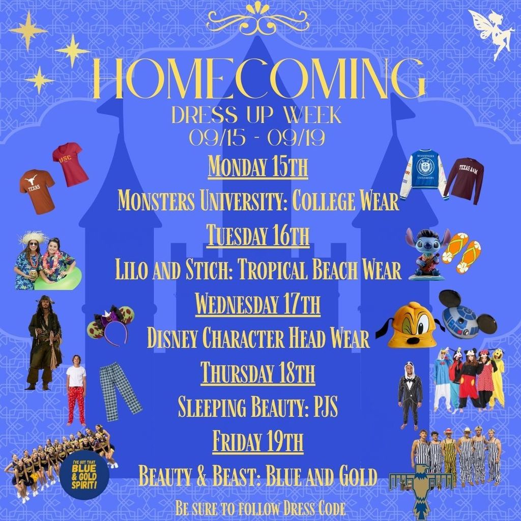 Dress up days in Honor of CHS Homecoming