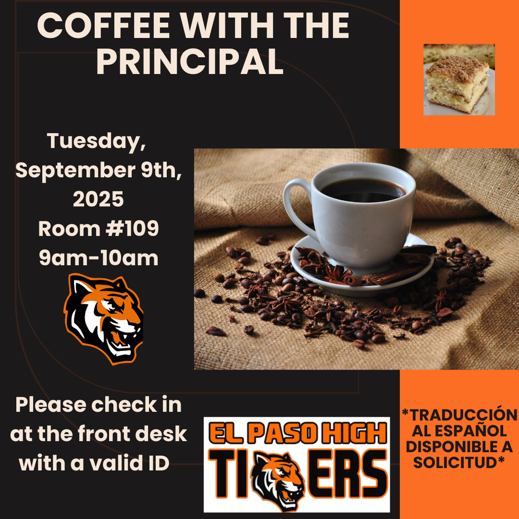9-9-25 Tuesday, Coffee with the Principal