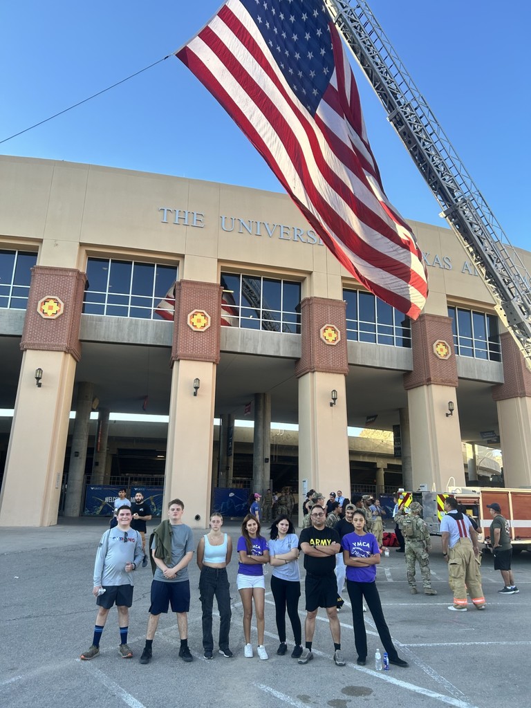 El Paso ISD students climb stairs to honor the courage of first responders and to solemnly remember the lives lost on 9/11. 