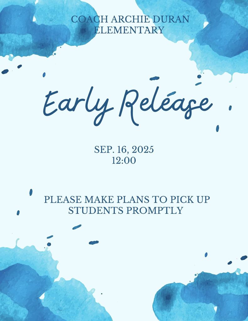 Early Release - Coach Archie Duran Elementary
