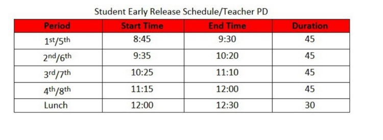 schedule
