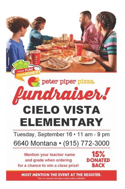 Peter Pizza Spirit Day