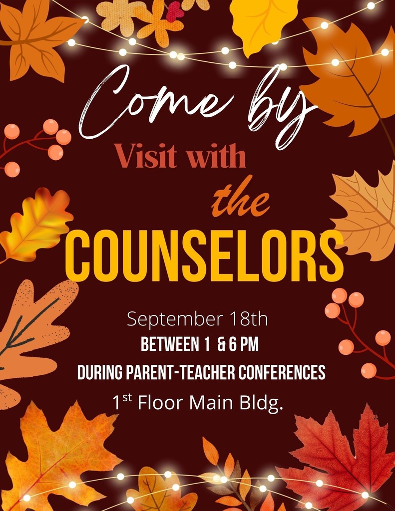 Come by visit with the counselors 1st floor bldg 1pm-6pm