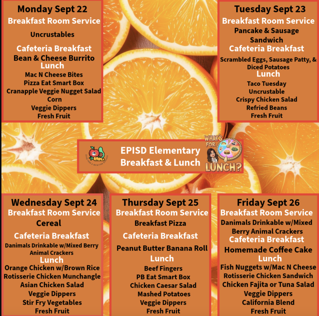 LUNCH MENU WK 8