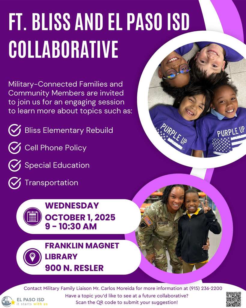 Ft. Bliss Collaborative English Flyer