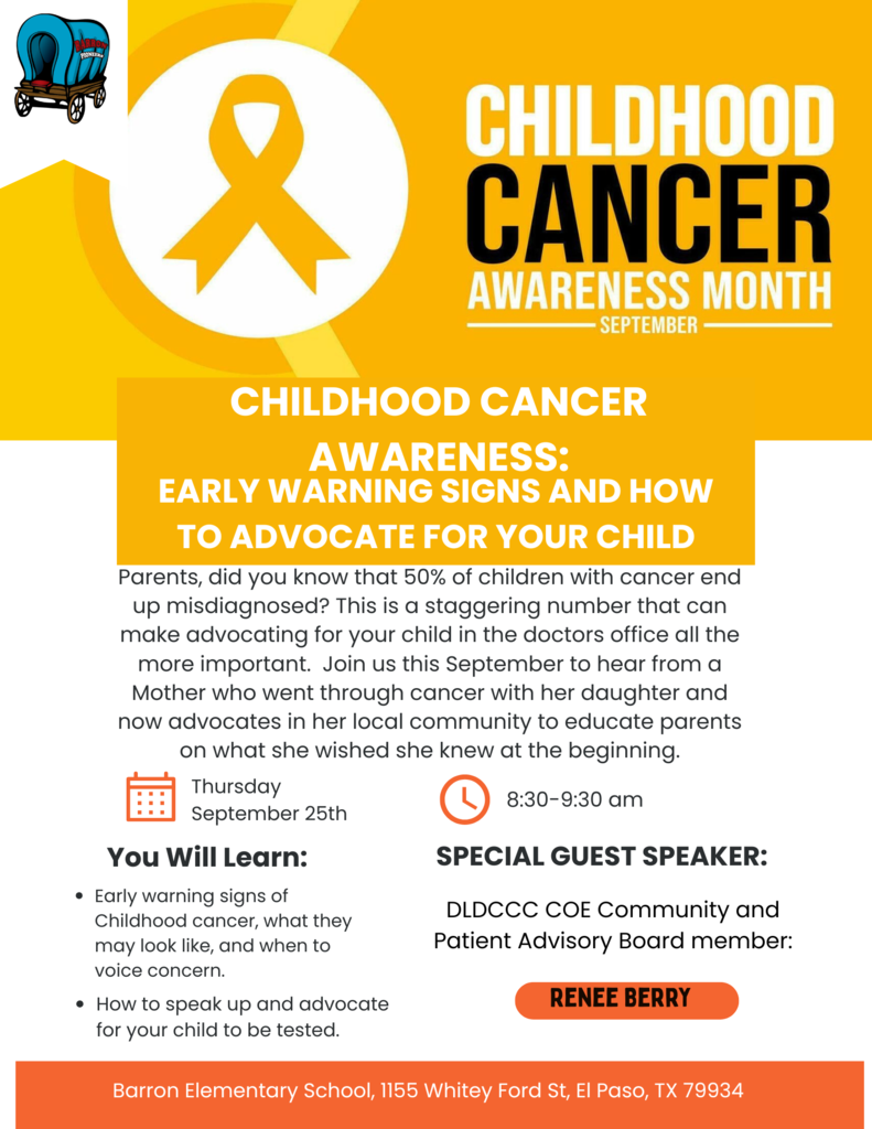 Barron Elementary: Family Engagement Child Cancer Awareness session