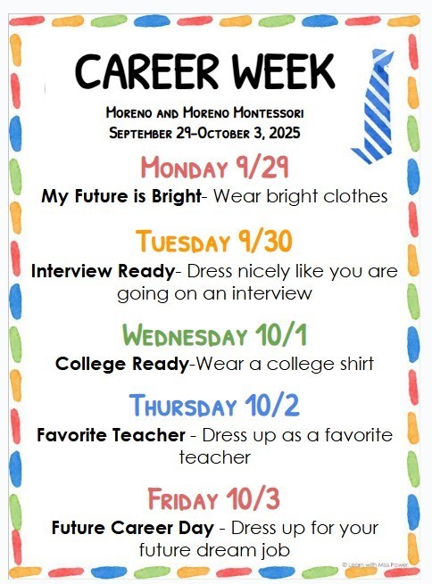 Career Day 2025-26 Flyer Dress up Days