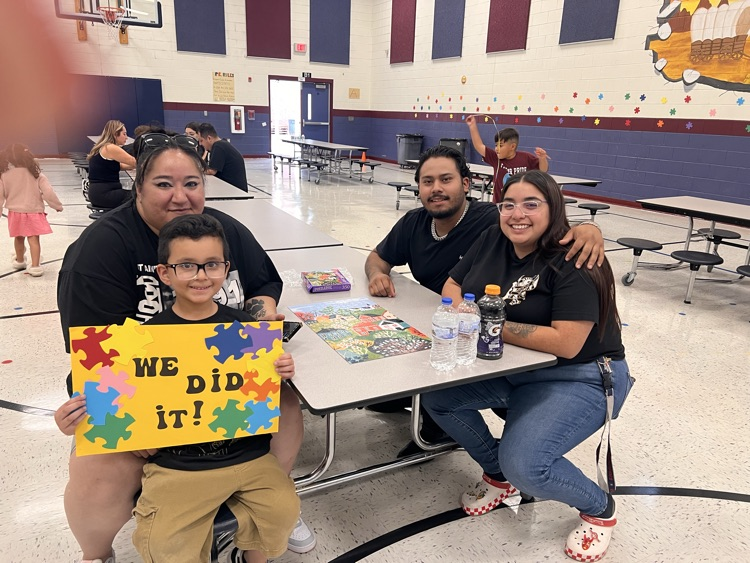 Family puzzle night at B.E.S.
