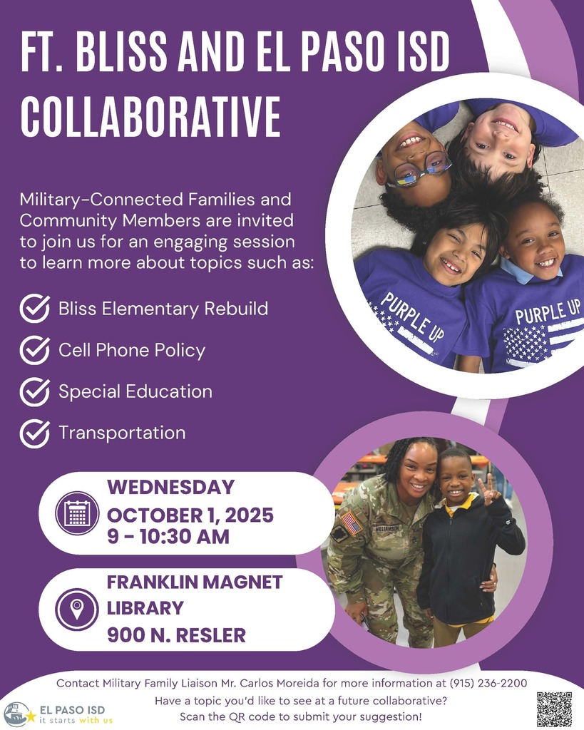 Ft. Bliss EPISD Collaborative flyer