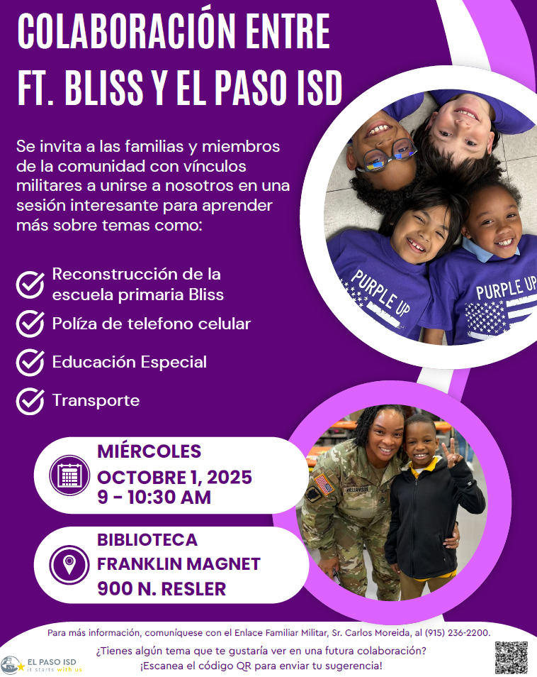 FT. Bliss y El Paso ISD COlaboracion 