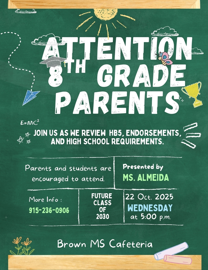 8th Grade Parents review of HB5, endorsements, and high school requirements.