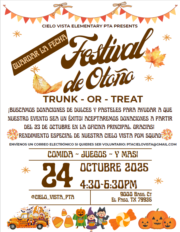 fall festival flyer in Spanish