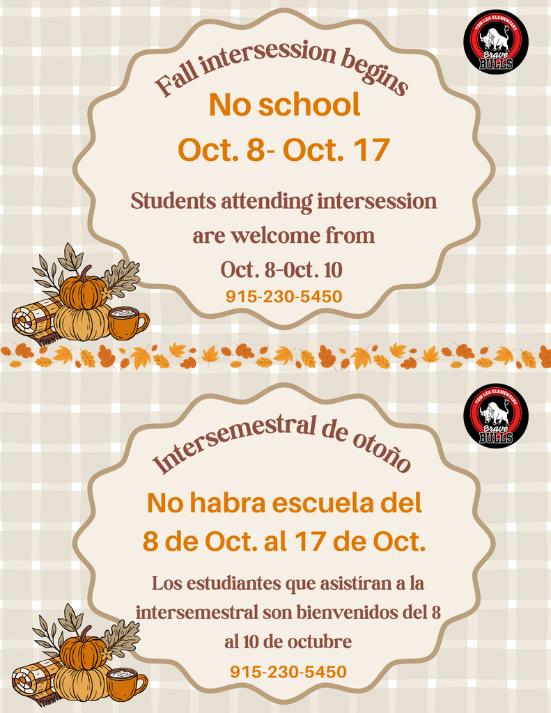 No school October 8-17