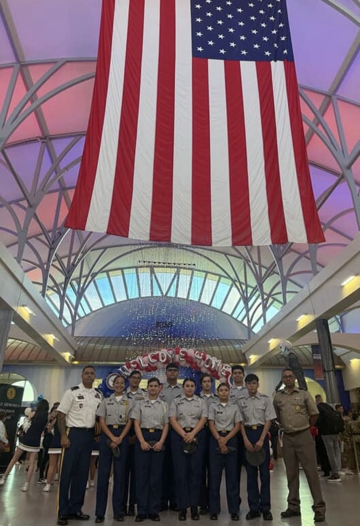 JROTC Cadets from Burges and Jefferson participating in the Rio Grande Honor Flight where they gave Vietnam Veterans the heartfelt welcome home that they may not have received upon their original return from Vietnam.