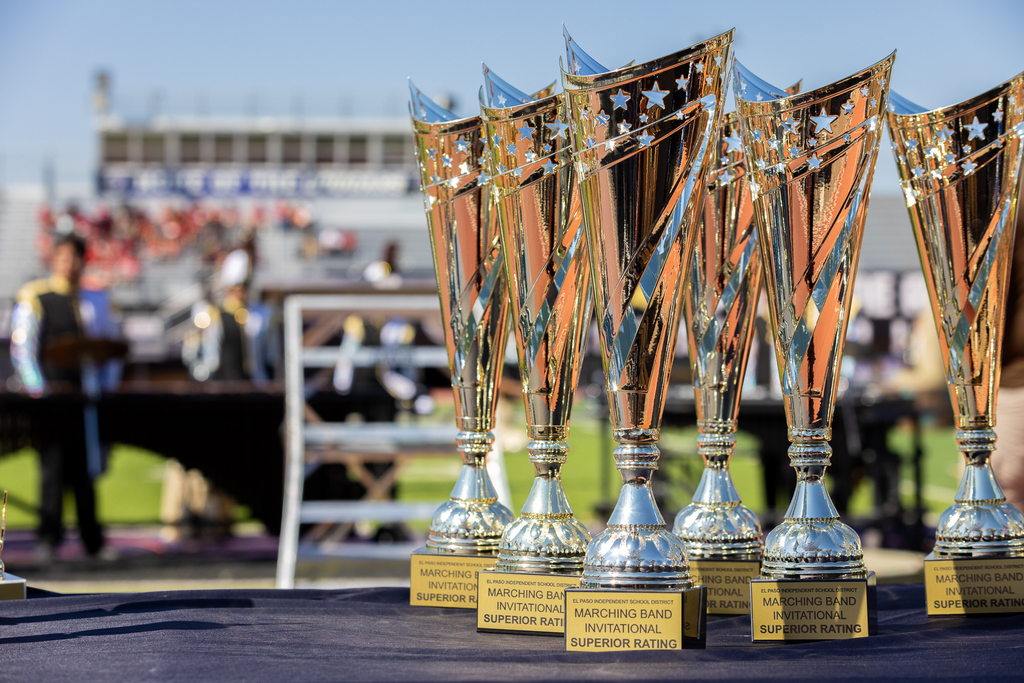 El Paso ISD Fine Arts Marching Band Invitational Trophies