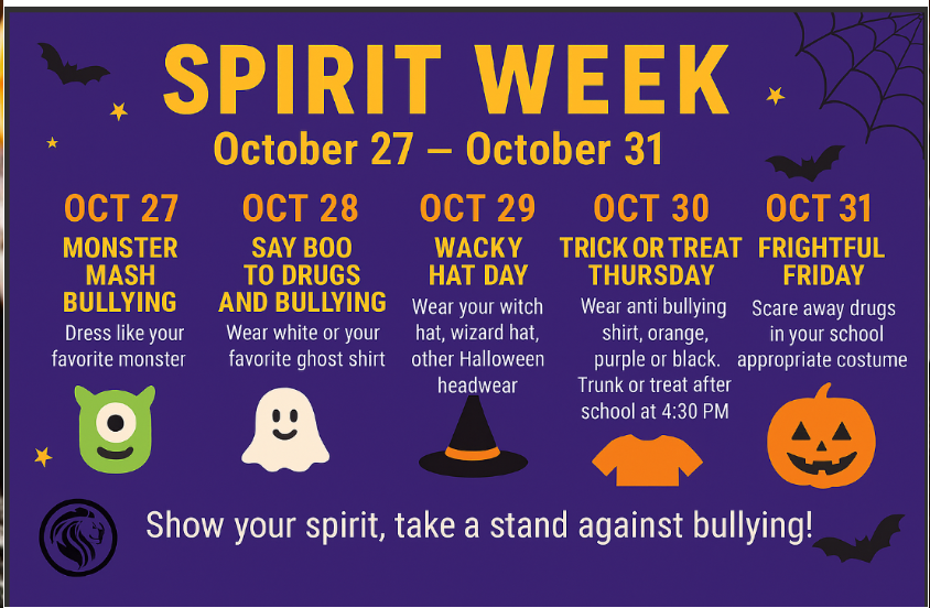 🎃 Moye Spirit Week – October 27–31! 🦁