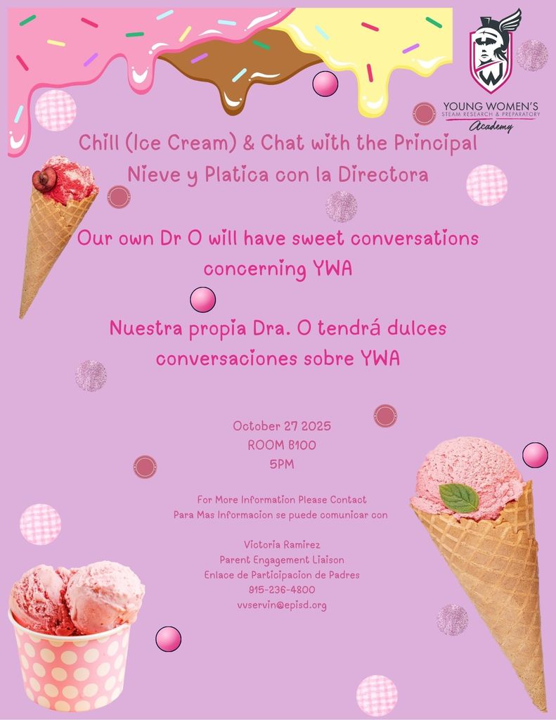 October 27 2025 Chill (ice Cream) & Chat with the Principal