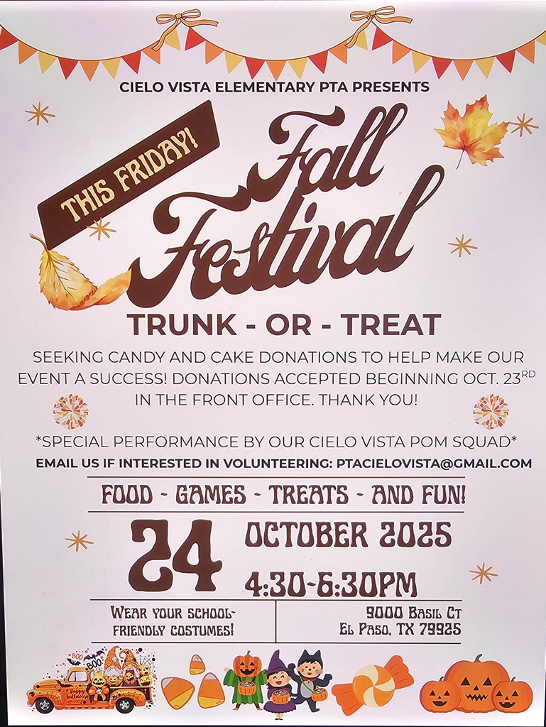 PTA fall festival flyer