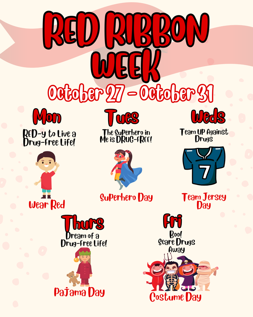 Red Ribbon Week Dress Up days 