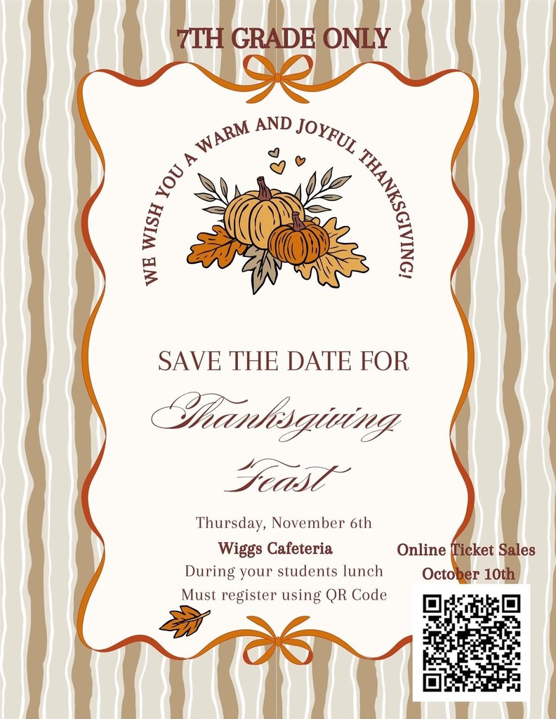 Thanksgiving Luncheon Flyer for 7th Grade