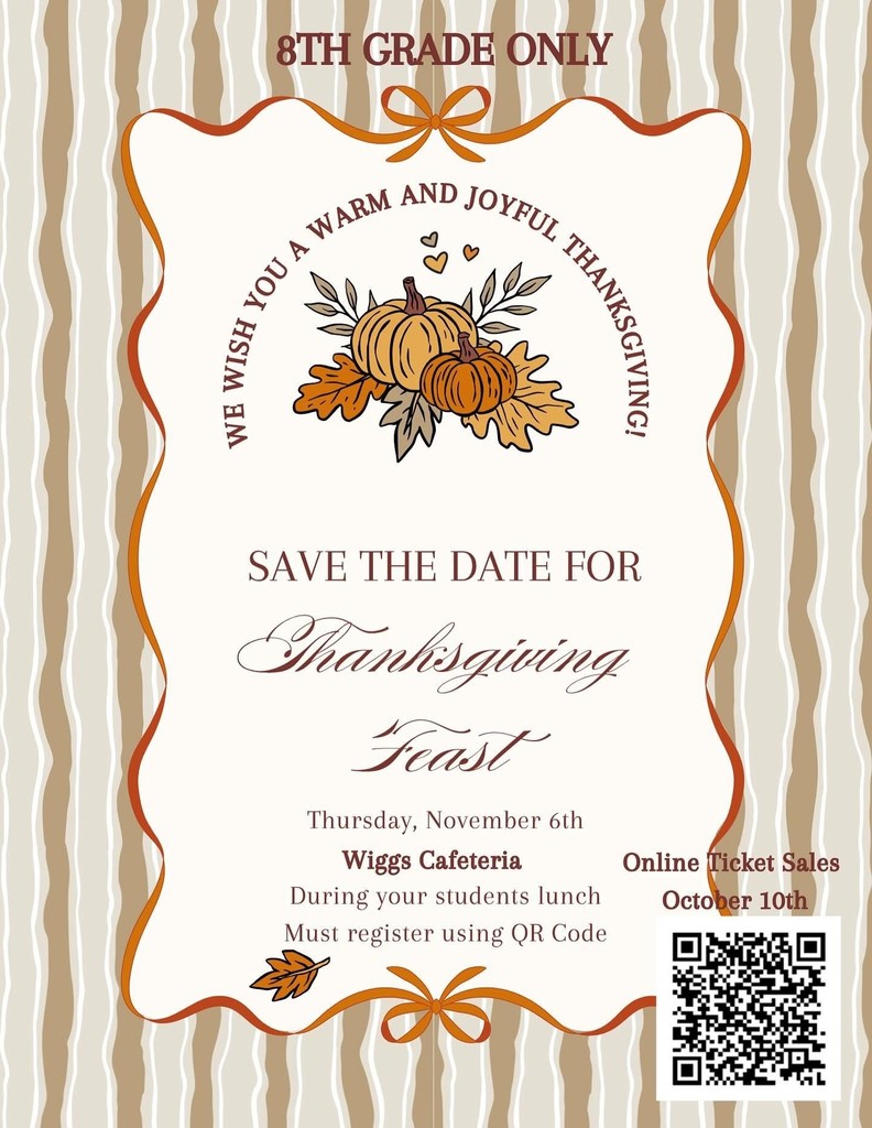 Thanksgiving Luncheon Flyer for 8th Grade