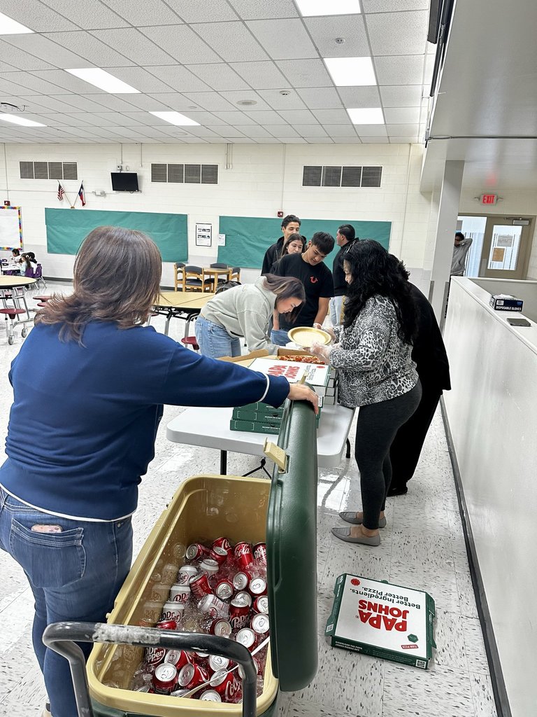 CCTA enjoying a pizza party for showing strong and improving attendance!