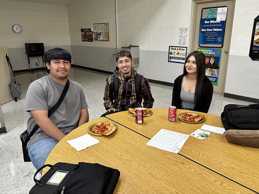 CCTA enjoying a pizza party for showing strong and improving attendance!