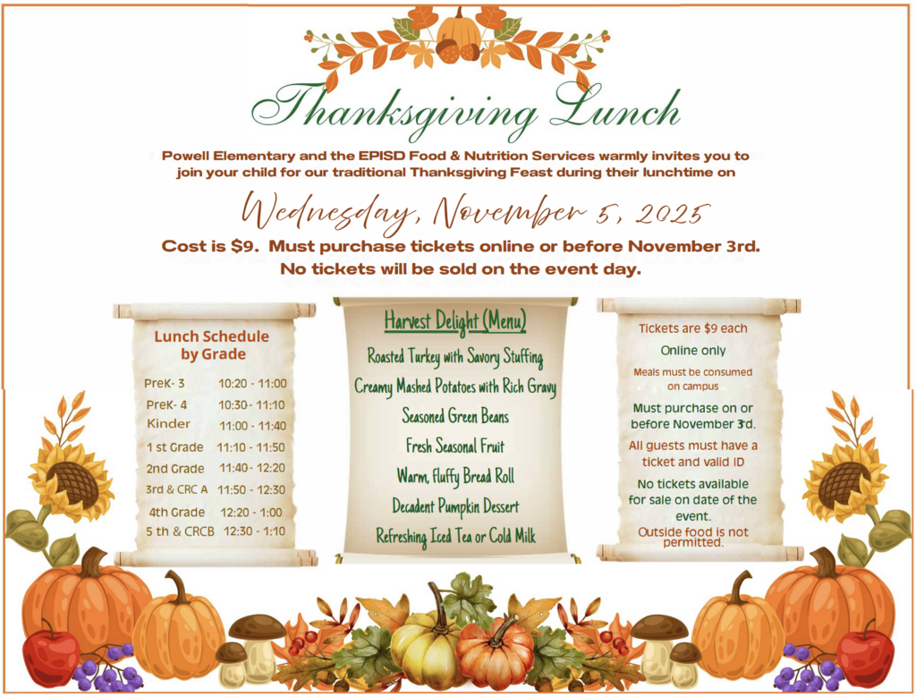 Thanksgiving Lunch Flyer 2025