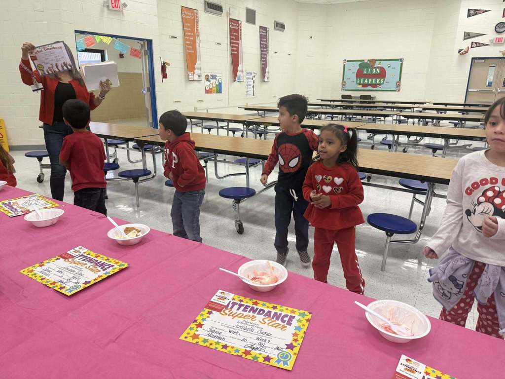 Sunrise Mountain Elementary School students finish eating their ice cream