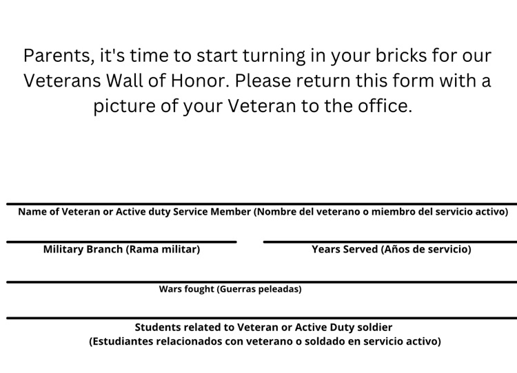 brick for wall of honor